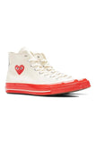 CT70 X Play Comme des Garcons PLAY Pristine Red Midsole HI CUT A01794C