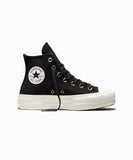 ALL STAR Chuck Taylor Platform Lift Zippers Black HI CUT A18387C