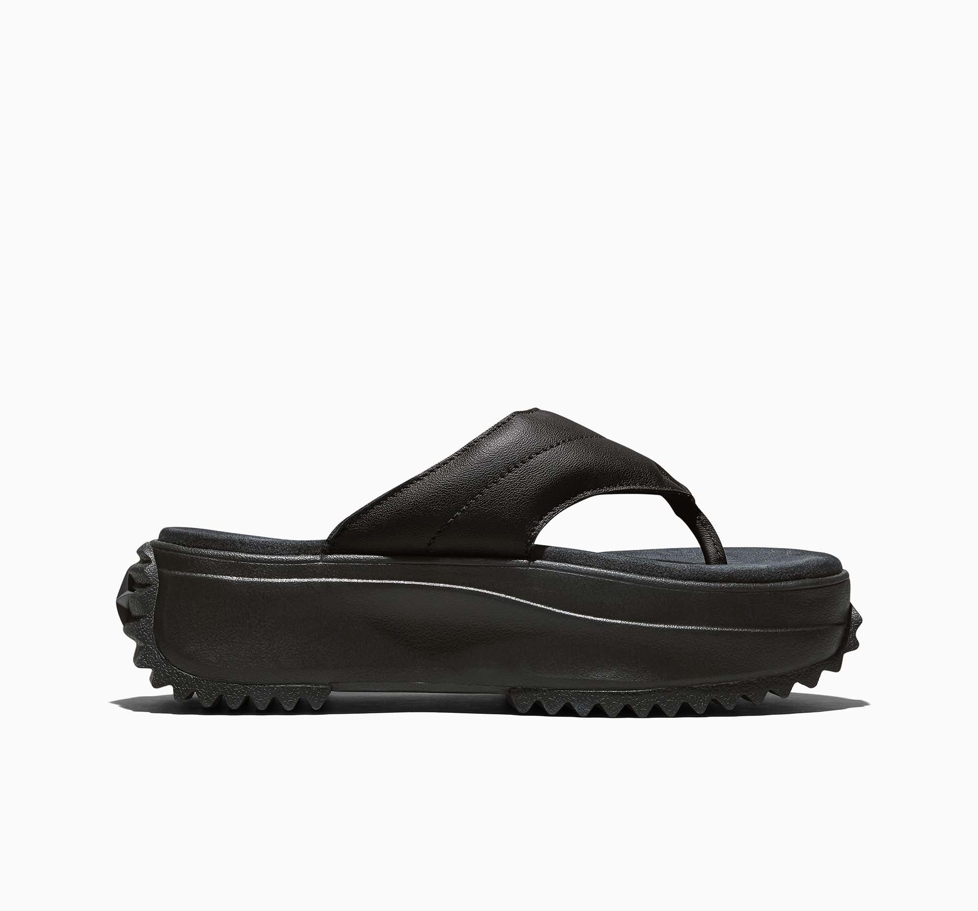 RUN STAR Platform Sandals Leather Black LOW CUT A20650C