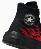 ALL STAR Lift FLAMES BLACK HI CUT A07553C