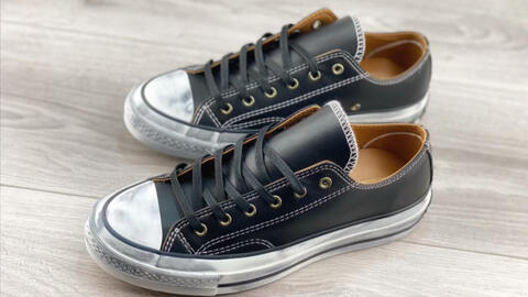 【数量限定】CT70 Vintage Black Leather（レザー）LOW CUT A02625C