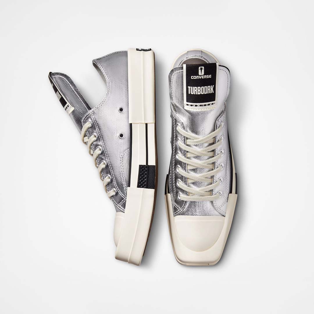 CT70 X DRKSHDW TURBODRK SILVER LACQUERED LOW CUT A01292C – raretem 