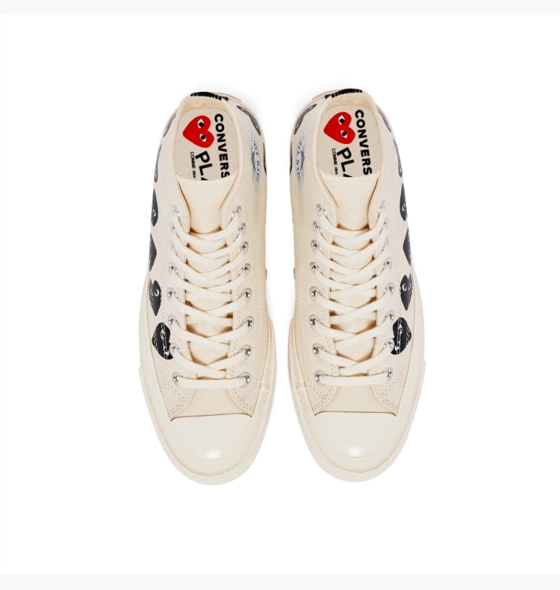 CT70 X Play Comme des Garcons Chuck 70 Ox Multi Heart Egret HI CUT A08148C