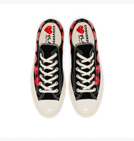 CT70 X Play Comme des Garcons Chuck 70 Ox Multi Heart BLACK LOW