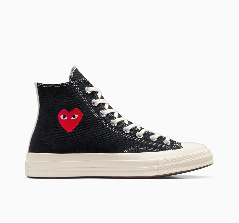 CT70 OG PLAY Comme des Garçons Single Heart BLACK HI CUT A08801C