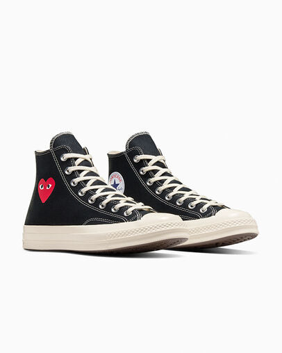 CT70 OG PLAY Comme des Garçons Single Heart BLACK HI CUT A08801C