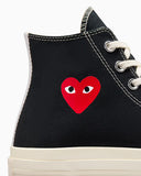 【24年7月新作】CT70 OG PLAY Comme des Garçons Single Heart BLACK HI CUT A08801C