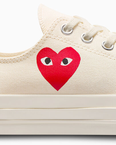 【24年7月新作】CT70 OG PLAY Comme des Garçons Single Heart BEIGE LOW CUT A08805C