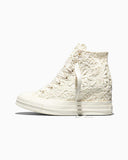 CT70 WEDGE Crocheted Satin EGRET A15086C