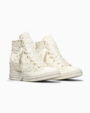 CT70 WEDGE Crocheted Satin EGRET A15086C