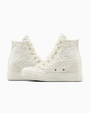 CT70 WEDGE Crocheted Satin EGRET A15086C