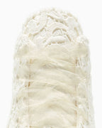 CT70 WEDGE Crocheted Satin EGRET A15086C