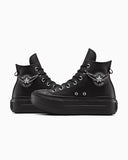 ALL STAR Lift Double Stack Platform Chains BLACK HI CUT A15165C