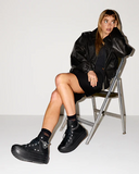 ALL STAR Lift Double Stack Platform Chains BLACK HI CUT A15165C