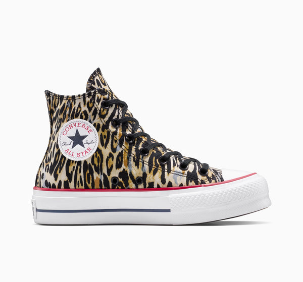 ALL STAR Lift Platform Leopard BLACK HI CUT A15462C
