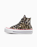 ALL STAR Lift Platform Leopard BLACK HI CUT A15462C
