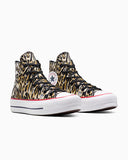 ALL STAR Lift Platform Leopard BLACK HI CUT A15462C