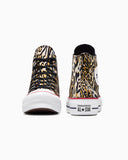 ALL STAR Lift Platform Leopard BLACK HI CUT A15462C