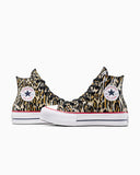 ALL STAR Lift Platform Leopard BLACK HI CUT A15462C