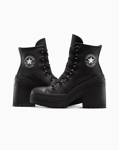 CT70 De Luxe Heel waterproof（防水）Platform Leather BLACK A15514C