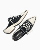 CT70 De Luxe Pointed Mule Heel Platform BLACK LOW CUT A16060C