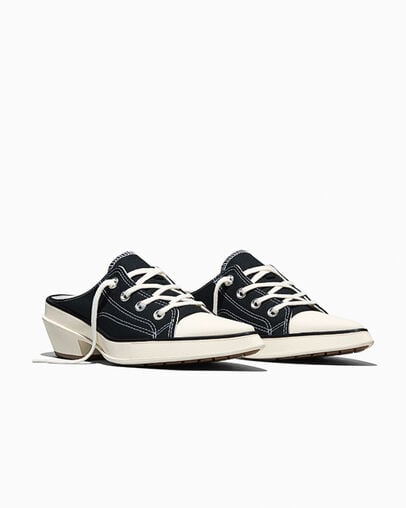 CT70 De Luxe Pointed Mule Heel Platform BLACK LOW CUT A16060C