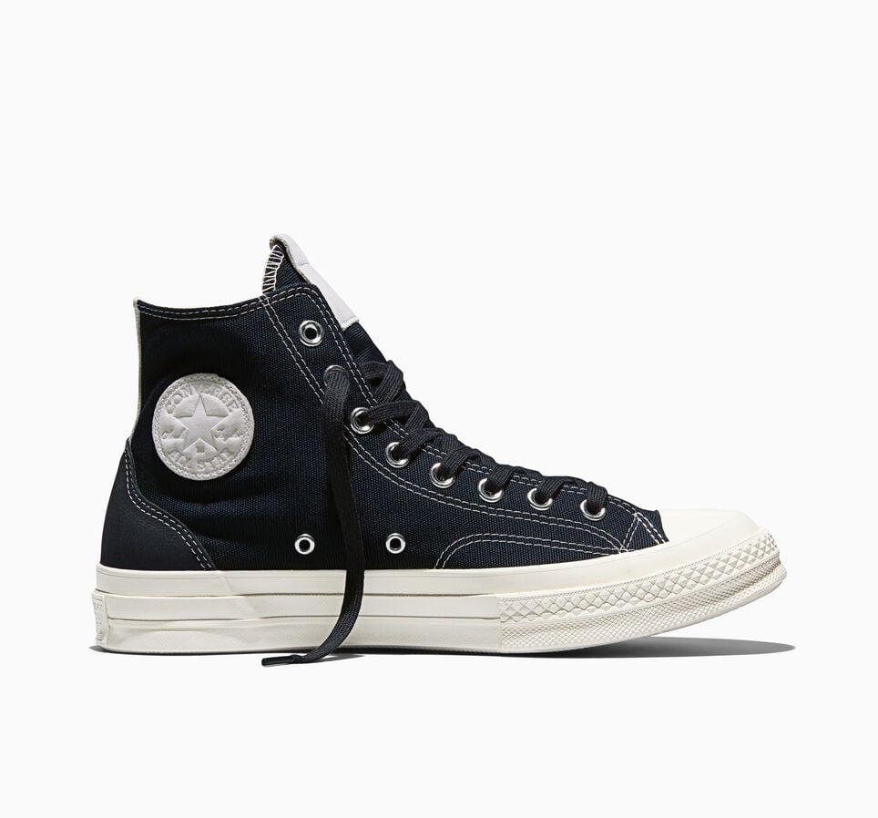 CT70 Canvas & Suede Total Eclipse Black HI CUT A17763C – raretem.shop