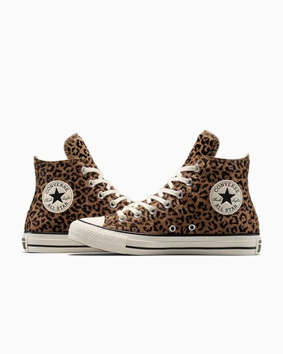 【EU限定】ALL STAR Leopard Pony Hair Sand Dune HI CUT A19274C