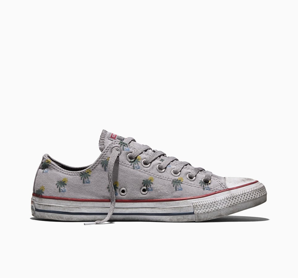 【EU限定】ALL STAR Chuck Taylor Distressed Doodles Palms Smoke In LOW CUT A24127C