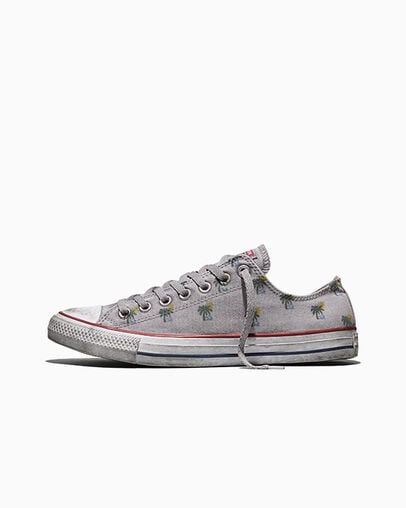 【EU限定】ALL STAR Chuck Taylor Distressed Doodles Palms Smoke In LOW CUT A24127C