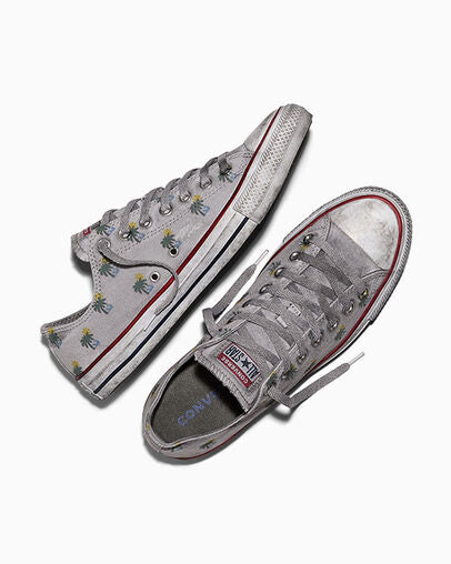 【EU限定】ALL STAR Chuck Taylor Distressed Doodles Palms Smoke In LOW CUT A24127C