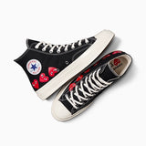 CT70 X Play Comme des Garcons Chuck 70 Ox Multi Heart BLACK HI CUT A08147C