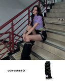 【Hearts2Hearts PV着用】Converse Chuck Taylor All Star X Vaquera Slouch Wedge BLACK XXXHI CUT A17691C