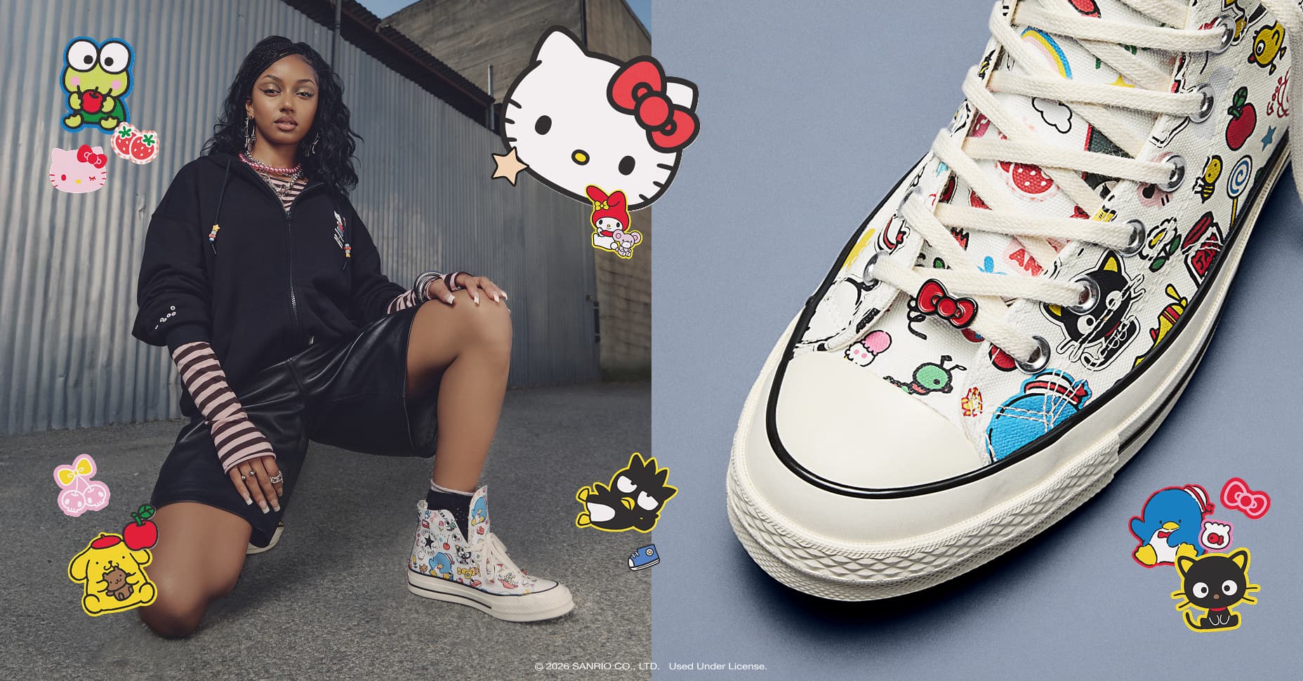 【数量限定】ALL STAR Chuck Taylor x  KIDS Hello Kitty And Friends All Star Easy-On BFFS A17703C