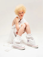 【Hearts2Hearts PV着用】Converse Chuck Taylor All Star X Vaquera Slouch Wedge White XXXHI CUT A17690C