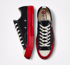 CT70 X Play Comme des Garcons PLAY Black Red Midsole LOW CUT A01795C