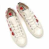 【WJSN ソルア着用】CT70 X Play Comme des Garcons Ox Multi-Heart White LOW CUT 162975C