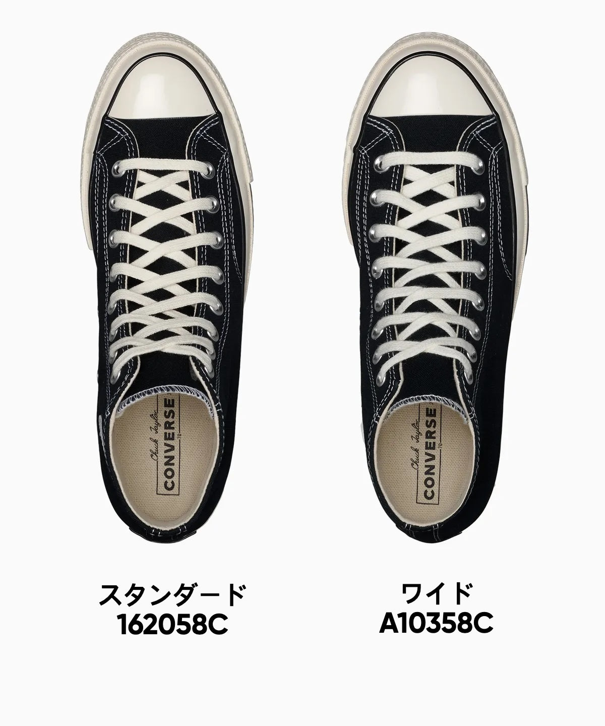 WIDE FIT】CT70 BLACK LOW CUT （ブラック）A10358C – raretem.shop