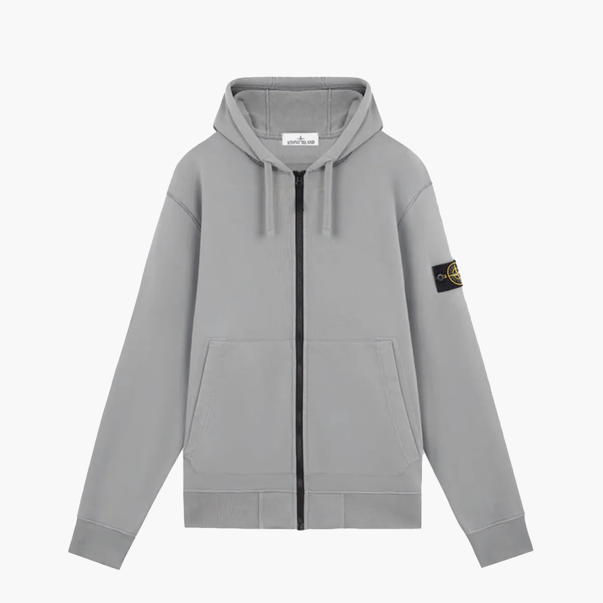 Stone Island Woven Zip-up Hoodie Grey 811564251 V0066 119434917