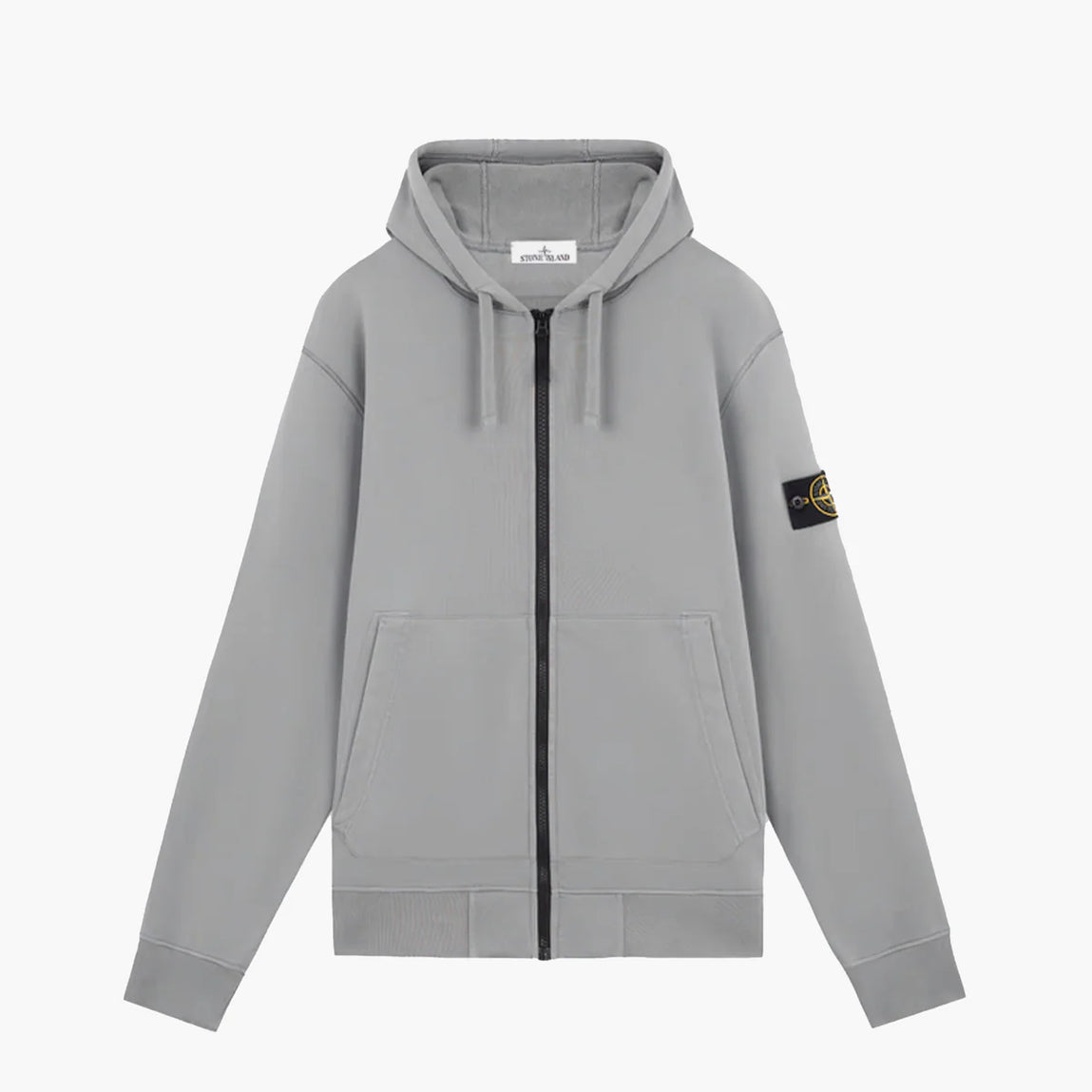 Stone Island Woven Zip-up Hoodie Grey 811564251 V0066 119434917