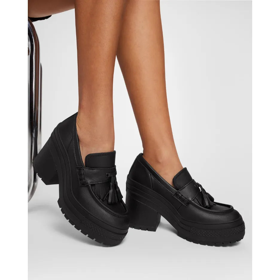 CT70 De Luxe Platform Heel Loafers Black HI CUT A14714C