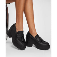 CT70 De Luxe Platform Heel Loafers Black HI CUT A14714C