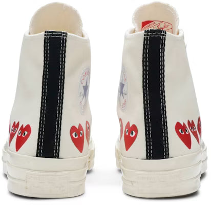 CT70 X Play Comme des Garcons Ox Multi-Heart White HI CUT 162972C