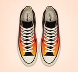 【デットストック】CT70 Archive Print Flames BLACK HI CUT 165024C