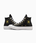 CT70 Star Studded レザー BLACK HI CUT A06809C