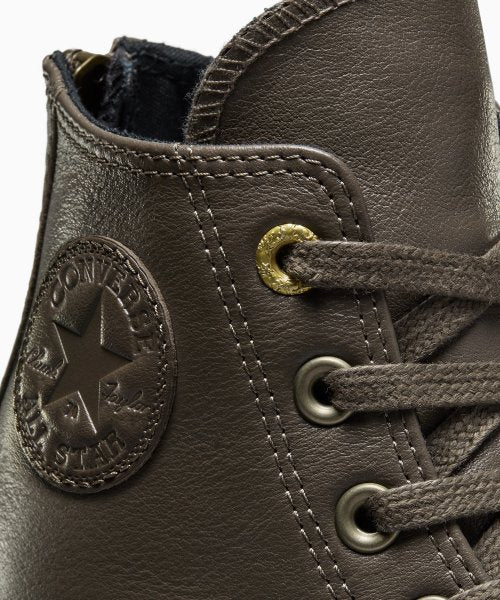 CT70 2023年新型 LEATHER（レザー） BROWN Zipper Heel HI CUT A02110C