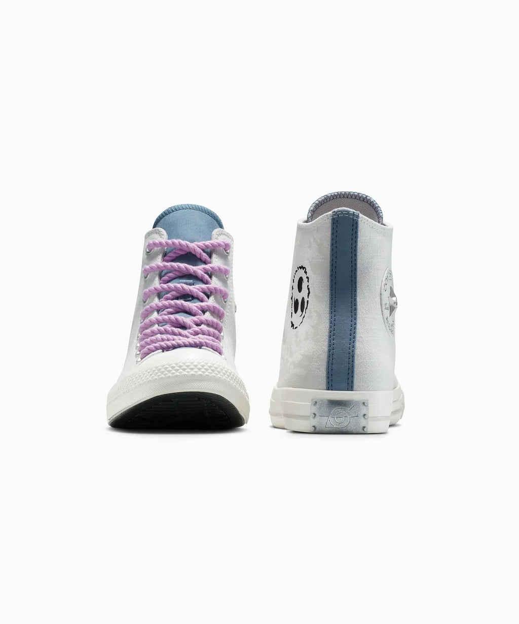 【ナルト 疾風伝  NARUTO SHIPPUDEN 】ALL STAR Chuck Taylor x SASUKE FOSSLIZED WHITE HI CUT A14837C