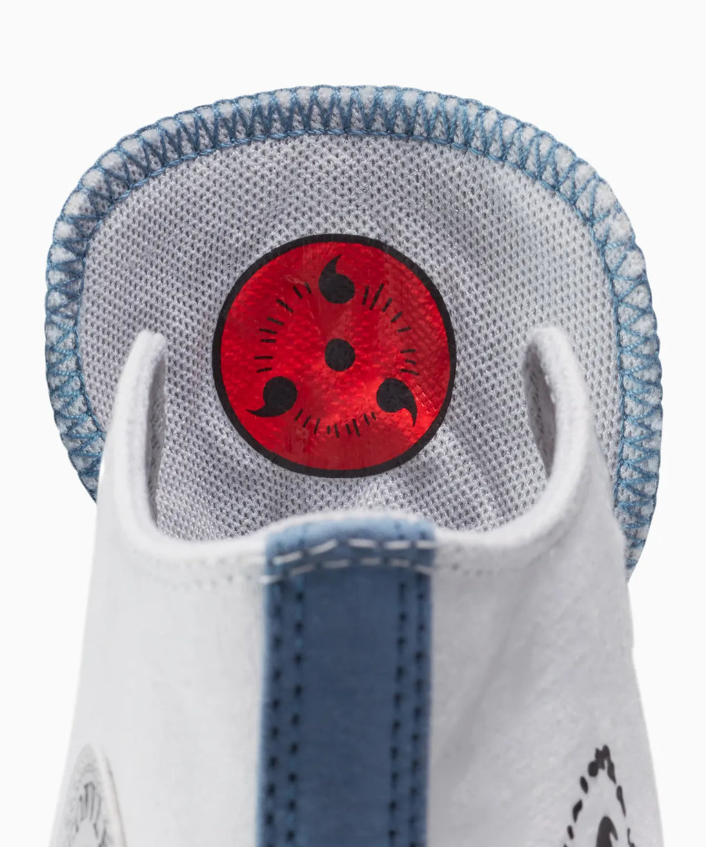 【ナルト 疾風伝  NARUTO SHIPPUDEN 】ALL STAR Chuck Taylor x SASUKE FOSSLIZED WHITE HI CUT A14837C