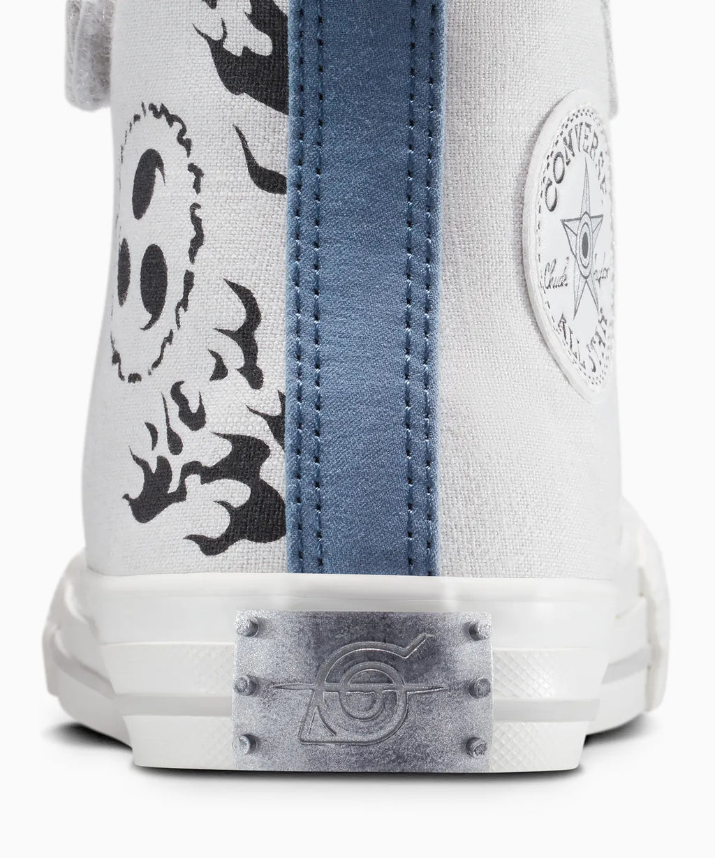 【ナルト 疾風伝  NARUTO SHIPPUDEN 】ALL STAR Chuck Taylor x SASUKE FOSSLIZED WHITE （キッズ）17~21cm HI CUT A16146C