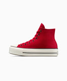 ALL STAR Lift Canvas Colorful Suede Red HI CUT A14515C